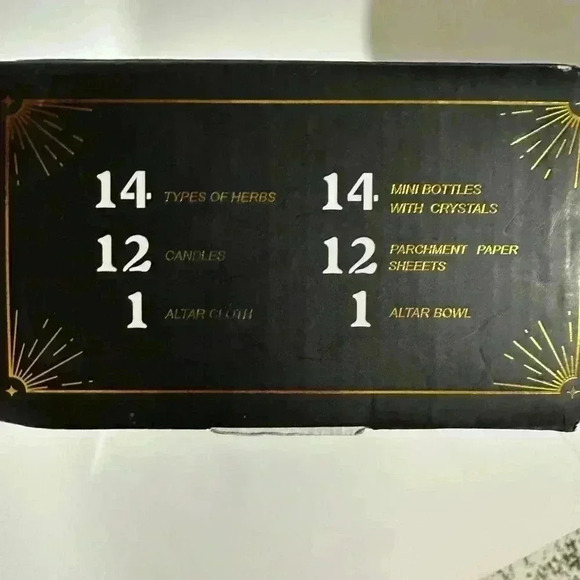 Witchcraft Kit Supplies Set Black Gold Open Box! Halloween Wicca - Picture 6 of 16